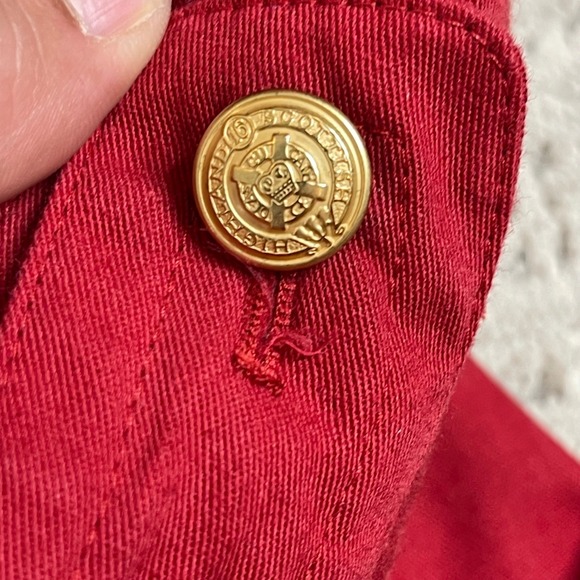 Vintage 80s MONDI West Germany Red High Waisted Pleated Trousers Womens 38 25x25 - Picture 10 of 15